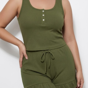 Pyjama à Débardeur et Short Volanté (Ref: 25-1)